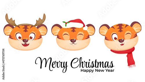 Merry christmas and happy new year. chinese new year
