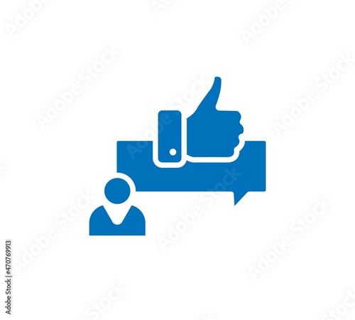 Customer testimonials icon line symbol. Premium quality isolated recommended element in trendy style.