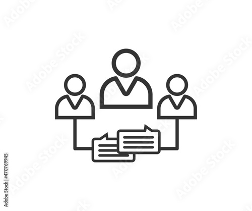 Audience engagement icon line symbol. Premium quality isolated communication element in trendy style.