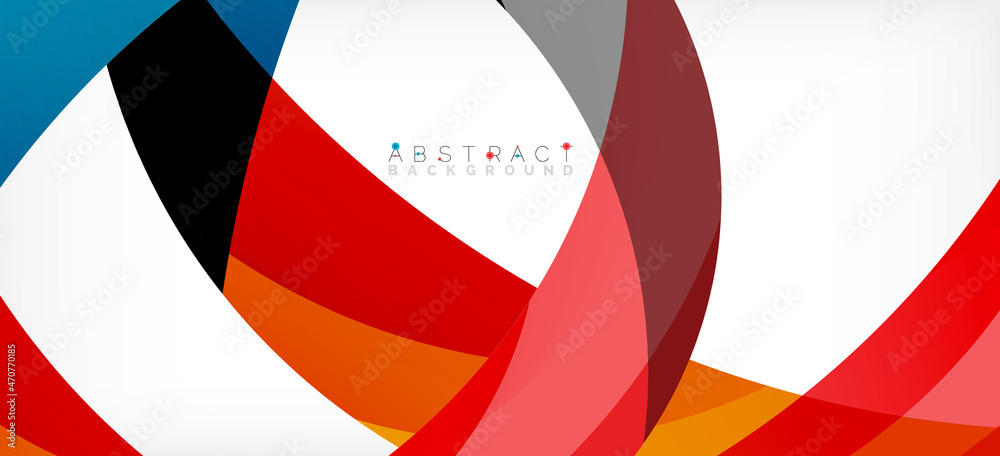 Geometric abstract background. Circle created with overlapping color shapes. Vector Illustration For Wallpaper, Banner, Background, Landing Page Geometric abstract background. Circle created with overlapping color shapes. Vector Illustration For Wallpaper, Banner, Background, Landing Page