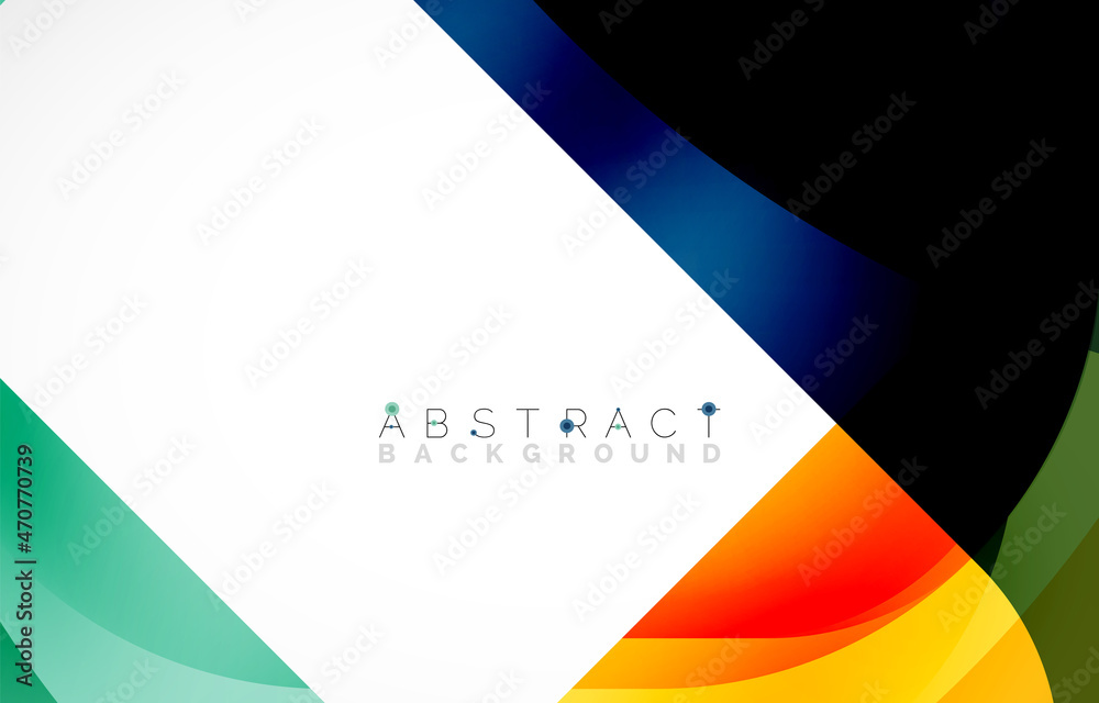 Minimal background. Abstract square shape with round corners created with wavy forms. Vector Illustration For Wallpaper, Banner, Background, Landing Page