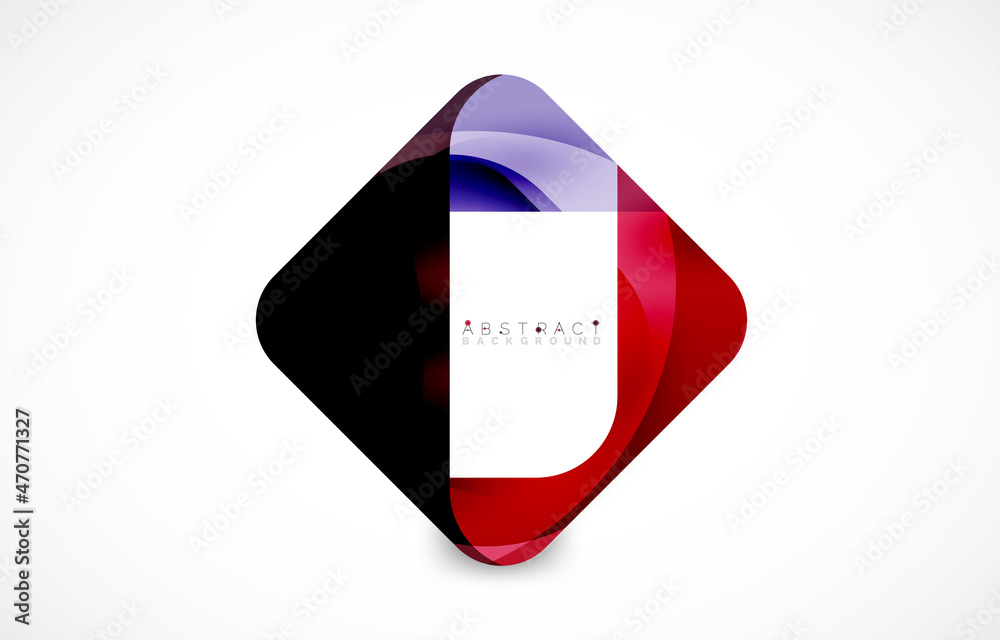 Minimal background. Abstract square shape with round corners created with wavy forms. Vector Illustration For Wallpaper, Banner, Background, Landing Page Minimal background. Abstract square shape with round corners created with wavy forms. Vector Illustration For Wallpaper, Banner, Background, Landing Page
