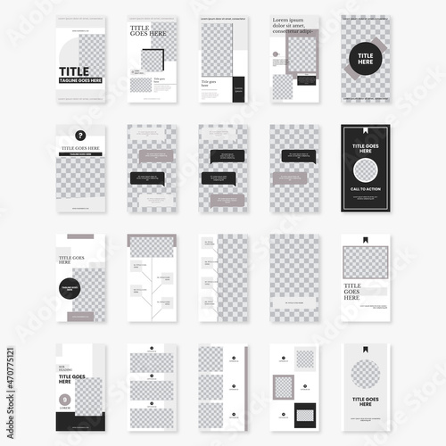 Set of editable social media templates for Instagram Reels, Instagram Stories, Social Media, Video Templates, Reels Cover fashion design vector template ai