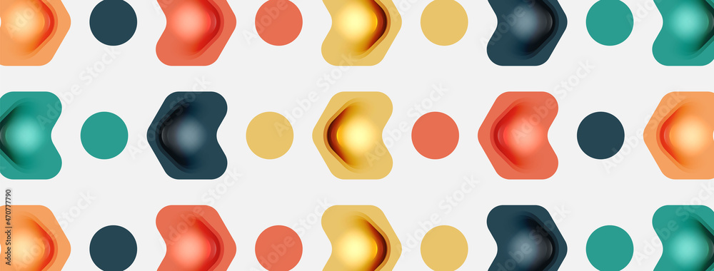 Fototapeta premium Color arrow shapes on white backdrop. Minimal geometric abstract background. Vector illustration for wallpaper banner background or landing page