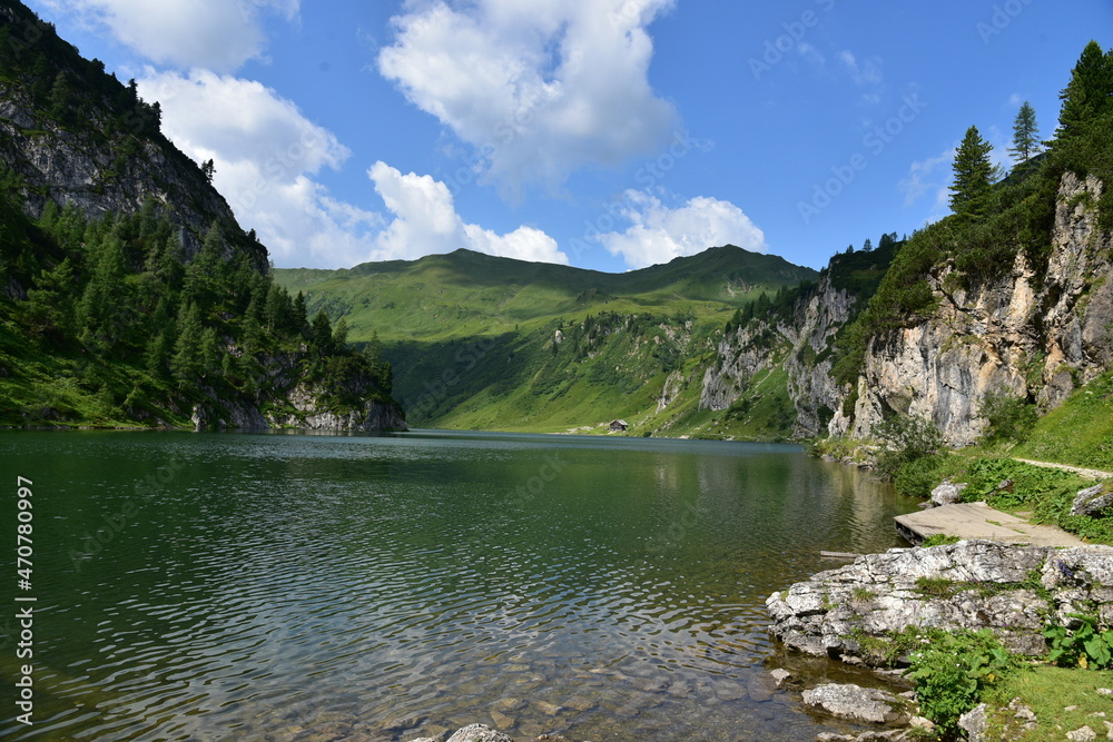 picturesque lake in the austrian alps - Tappenkarsee