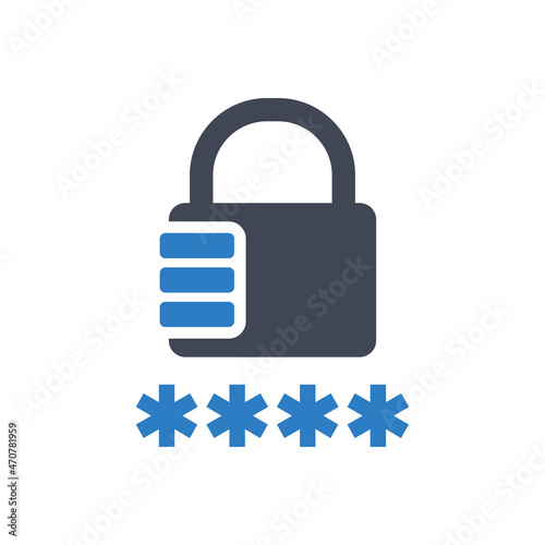 Pin code password icon