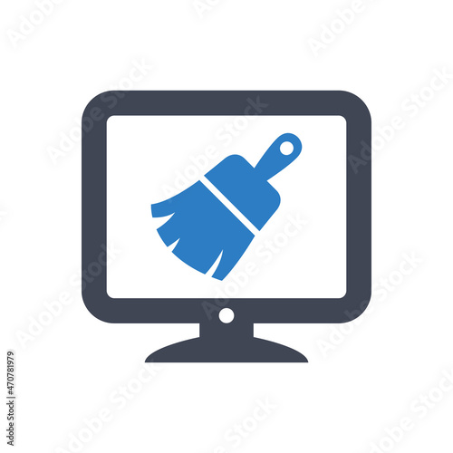 Computer cleanup icon