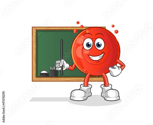 blood cell teacher vector. cartoon character