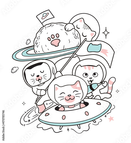 the cats travel into space