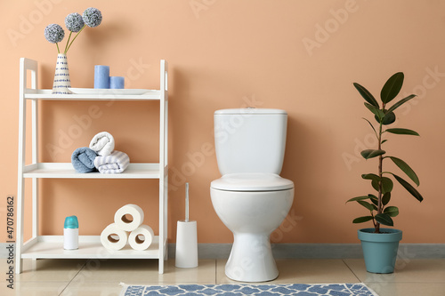 Interior of restroom with t...