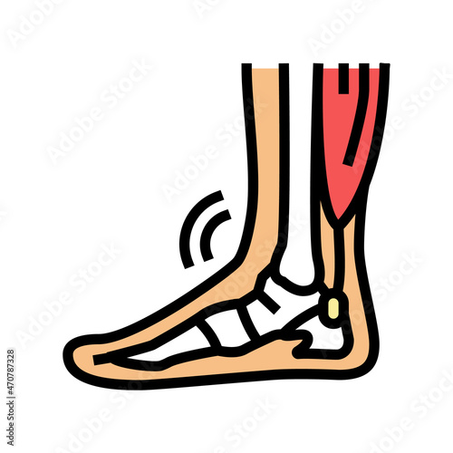 tendonitis problem color icon vector. tendonitis problem sign. isolated symbol illustration