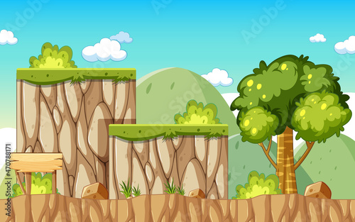 A Game Template Forest Scene