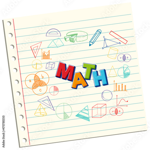 Doodle math formula with Mathematics font