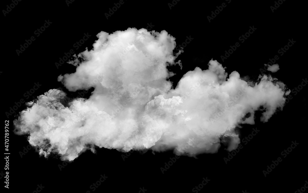 White clouds on black, isolated White clouds on black, isolated