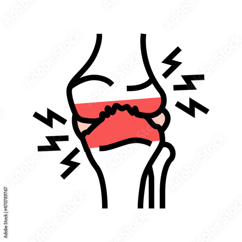 osteoarthritis health problem color icon vector. osteoarthritis health problem sign. isolated symbol illustration