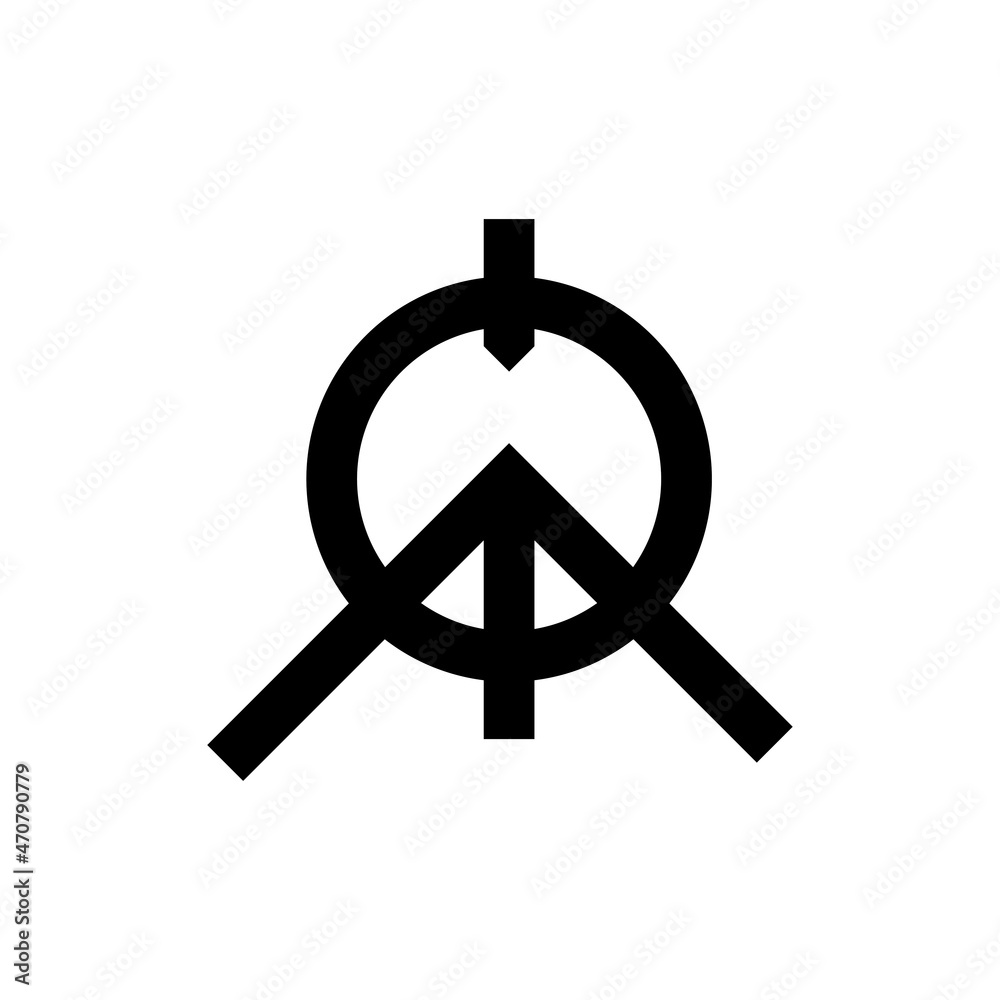 OM letter with up arrow logo design vector OM letter with up arrow logo design vector