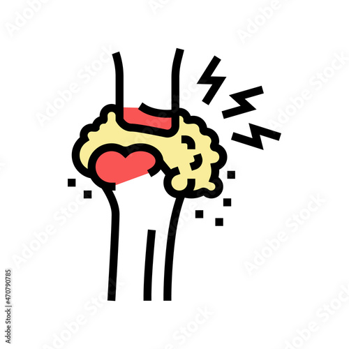gout health problem color icon vector. gout health problem sign. isolated symbol illustration