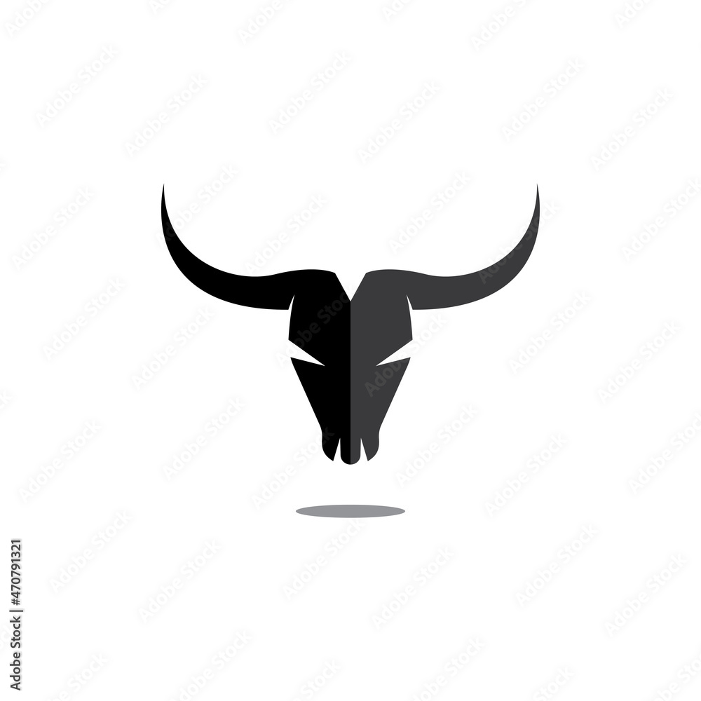 bull head horn icon template bull head horn icon template