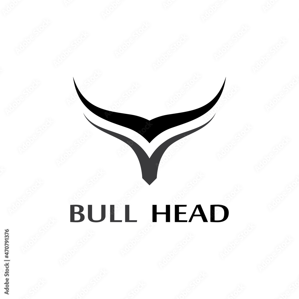 bull head horn icon template bull head horn icon template