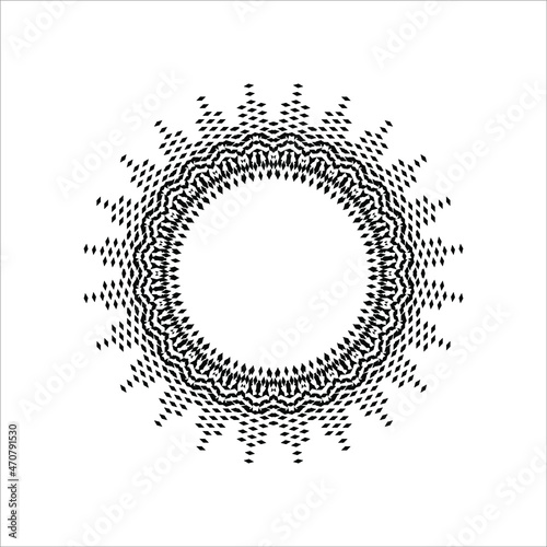 Circle-Shaped Mandala Contemporary Style. Decoration for Interior, Exterior, Carpet, Textile, Garment, Cloth, Silk, Tile, Plastic, Paper, Wrapping, Wallpaper, Pillow, Sofa, Background, Ect. Vector