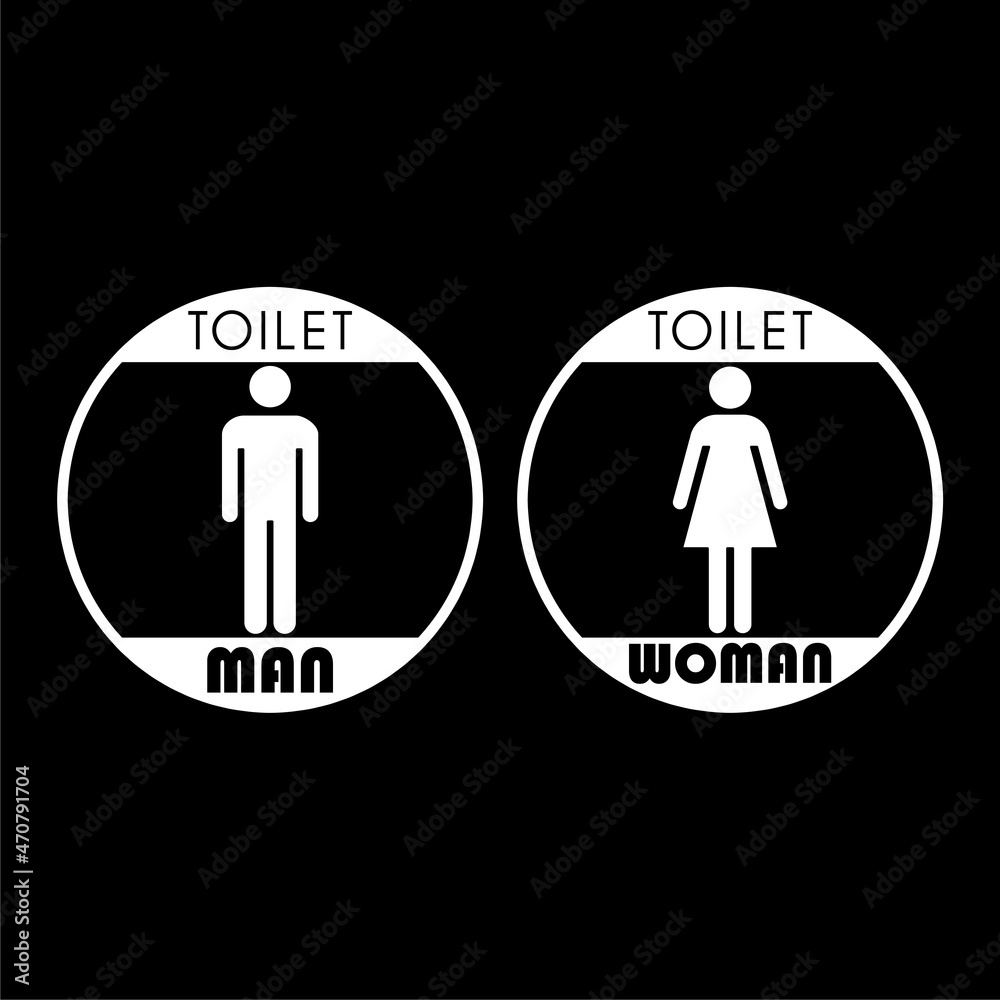 Toilet icon isolated on dark background Toilet icon isolated on dark background