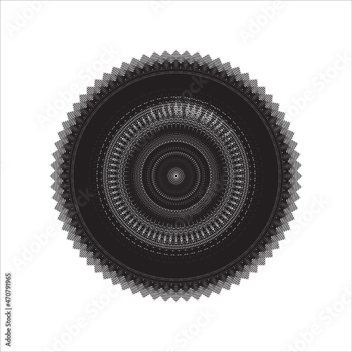 Circle-Shaped Mandala Contemporary Style. Decoration for Interior, Exterior, Carpet, Textile, Garment, Cloth, Silk, Tile, Plastic, Paper, Wrapping, Wallpaper, Pillow, Sofa, Background, Ect. Vector