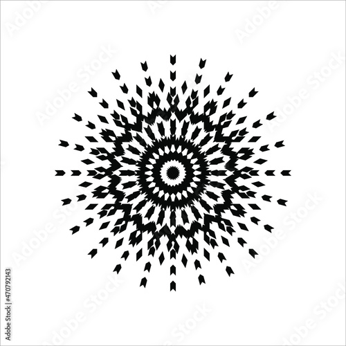 Circle-Shaped Mandala Contemporary Style. Decoration for Interior, Exterior, Carpet, Textile, Garment, Cloth, Silk, Tile, Plastic, Paper, Wrapping, Wallpaper, Pillow, Sofa, Background, Ect. Vector