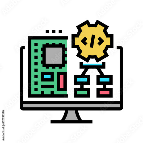 embedded software color icon vector. embedded software sign. isolated symbol illustration