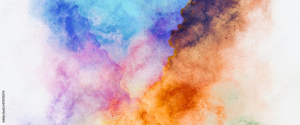 Fototapeta premium Colorful smoke background graphic, soft dreamy design concept with 3d texture, psychedelic art, wallpaper for print