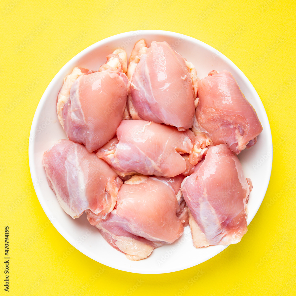 chicken meat boneless raw thigh pulp poultry fresh meal copy space food background chicken meat boneless raw thigh pulp poultry fresh meal copy space food background