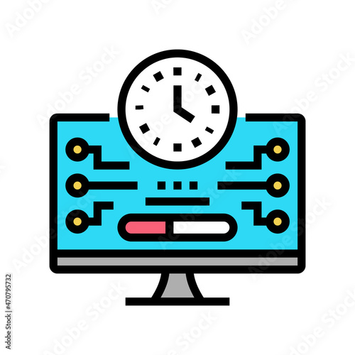 shareware upload color icon vector. shareware upload sign. isolated symbol illustration