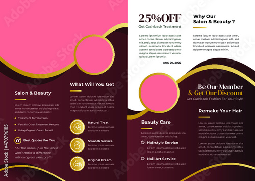 Salon & Beauty Care Bifold Brochure