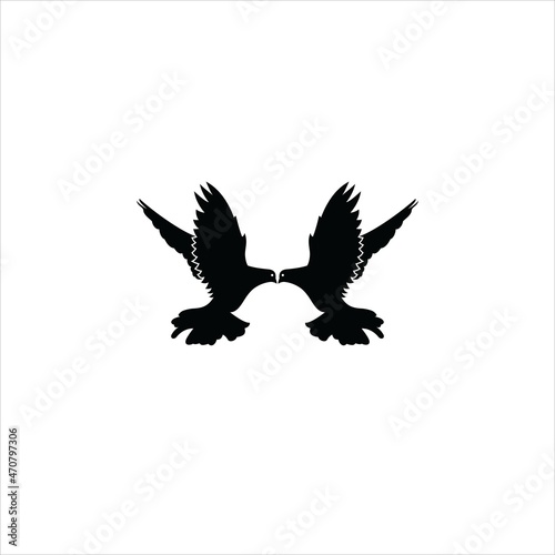 pigeon logo vector template marriage