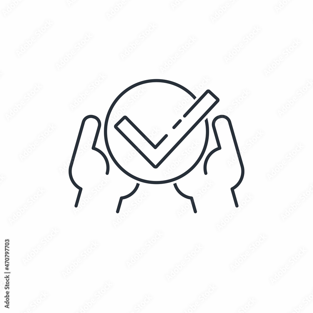 Best result. Completed task. Vector linear icon isolated on white background. Best result. Completed task. Vector linear icon isolated on white background.