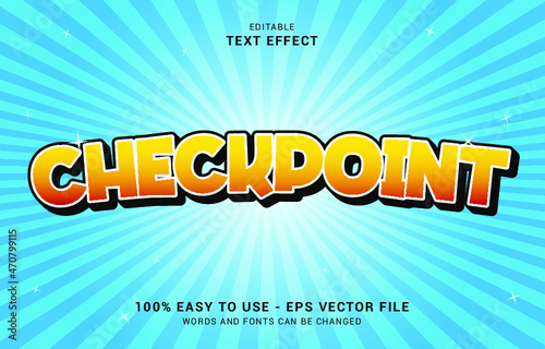 editable text effect, Check Point style