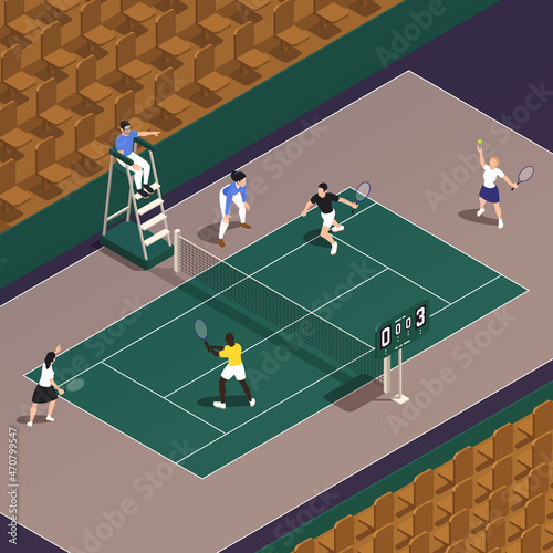 Tennis Doubles Match Composition