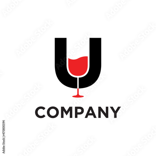 Initial U Wine / Wine for you Logo Design Inspiration