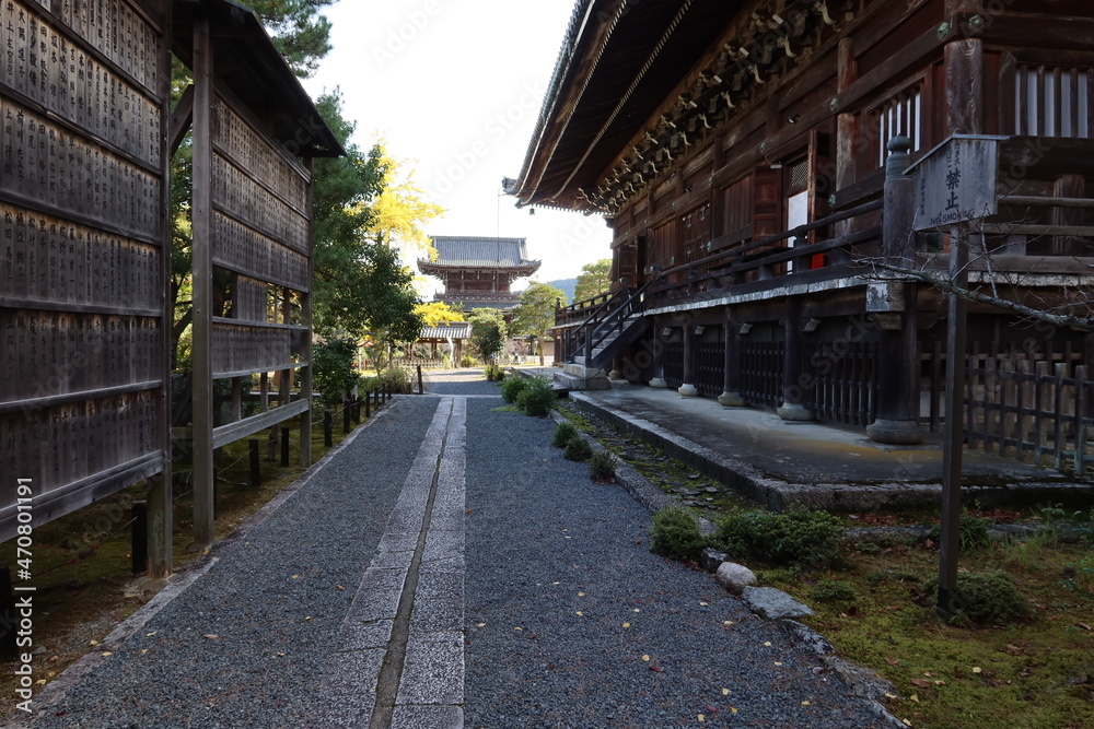 Niou-mon Gate in the precincts of Seiryo-ji Temple at Saga in Kyoto City in Japan 日本の京都市嵯峨にある清涼寺境内の入り口の仁王門