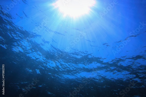 Deep dark blue water. Thalassophobia is a fear of the ocean or large, deep bodies of water.