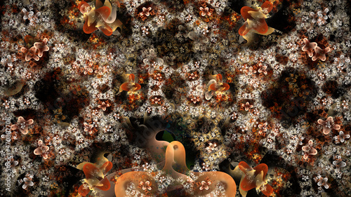 Surreal futuristic magic fractal image of clover dreams 4k