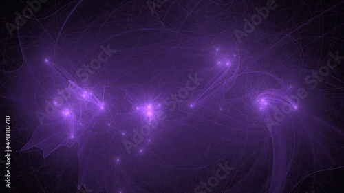 Surreal futuristic magic fractal image of purple lines 4k