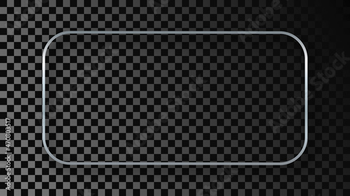 Wallpaper Mural Silver glowing rounded rectangular frame with shadow Torontodigital.ca