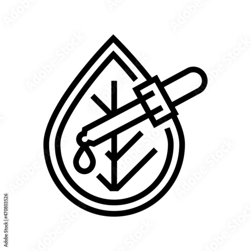 organic bio cosmetic line icon vector. organic bio cosmetic sign. isolated contour symbol black illustration