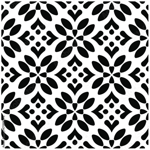 Seamless vector pattern in geometric ornamental style. Black pattern.Design element for prints, backgrounds, template, web pages and textile pattern. Geometric art.