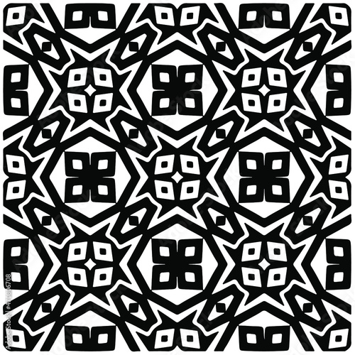 
Vector seamless models. Modern stylish texture. Composition from regularly repeating geometrical element. Monochrome, simple. Vector illustrations.

