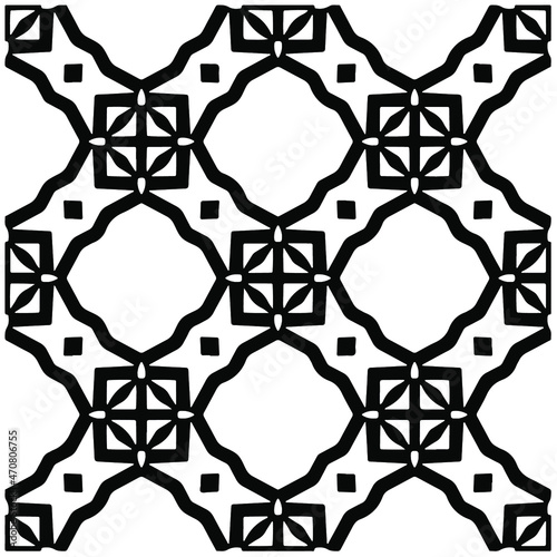 
Vector seamless models. Modern stylish texture. Composition from regularly repeating geometrical element. Monochrome, simple. Vector illustrations.
