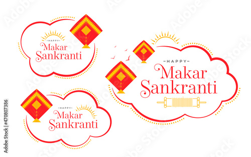 Happy Makar Sankranti Festival Sticker Background