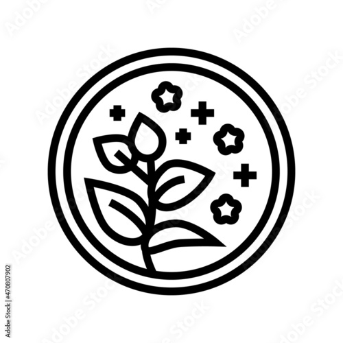 herbal natural cosmetic line icon vector. herbal natural cosmetic sign. isolated contour symbol black illustration