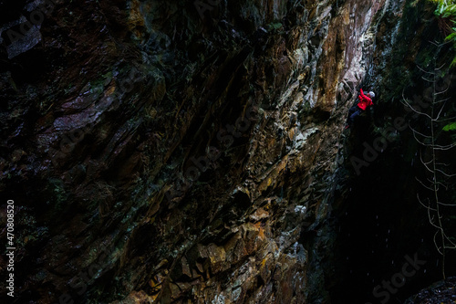 Drytool rock climbing in North Wales