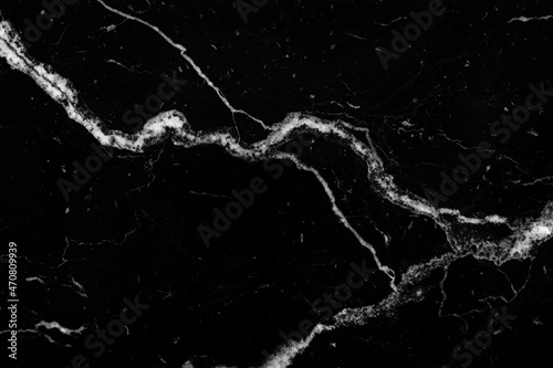 Black smooth marble texture with white streaks